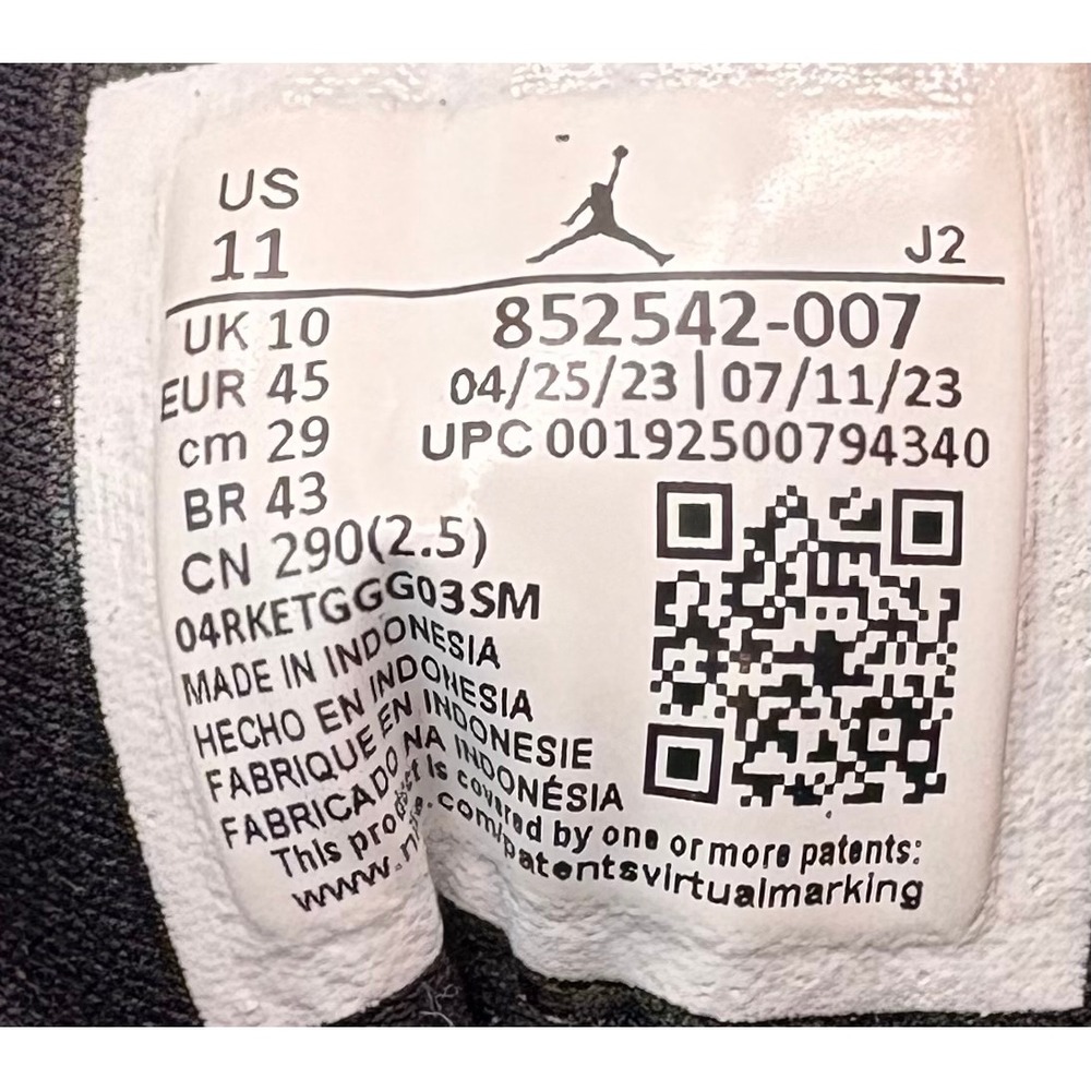 Jordan 1 Mid Patent Black White Gold 852542-007 Mens Sneakers size 11 - Picture 9 of 9